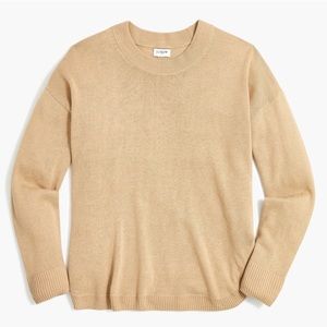 J.Crew NWT Linen-Blend Curved-Hem Sweater